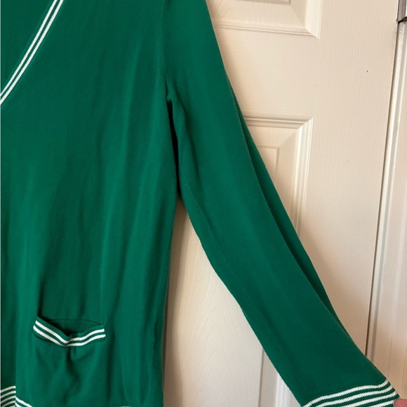 Land's End Green Cardigan Sweater Size L - Picture 2 of 5